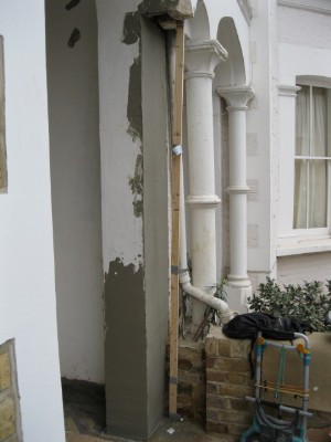 Bath Stone Columns During Rebuild