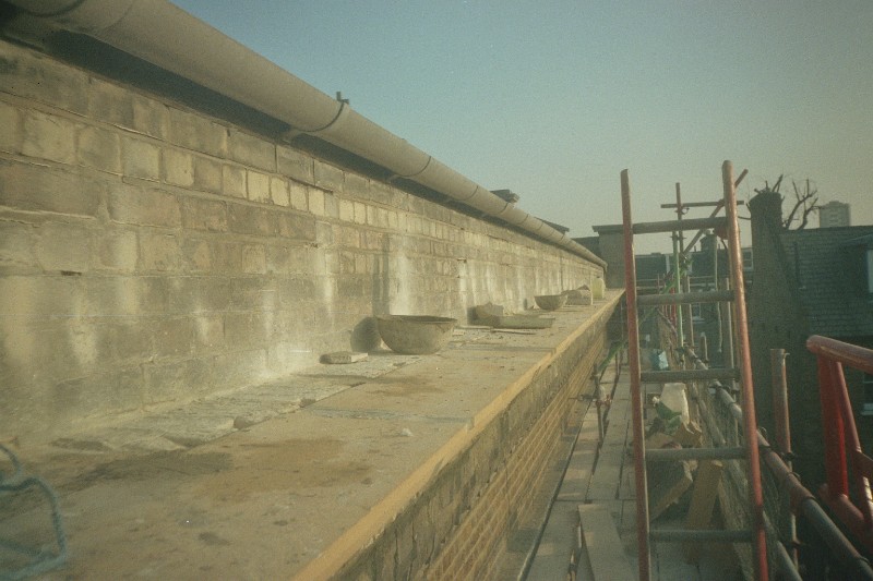 Bath Stone Cornice Removal, Finsbury Park RC Church