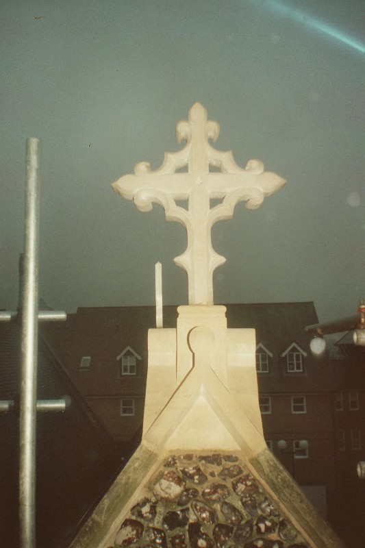 Portland Stone Gable Cross, Hertford RC Church