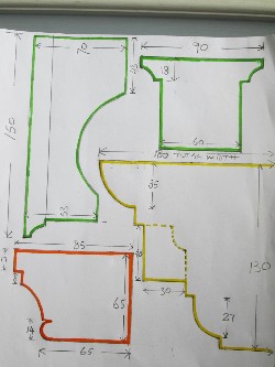 Limestone Portico Repairs Sketch