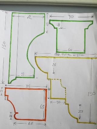 Limestone Portico Repairs Sketch