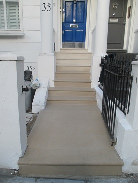 Portland Stone Bullnose Front Steps