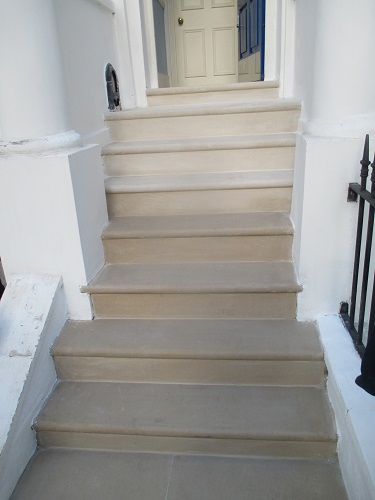 Portland Stone Bullnose Front Steps