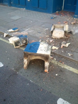 Smashed Corbel on the Street