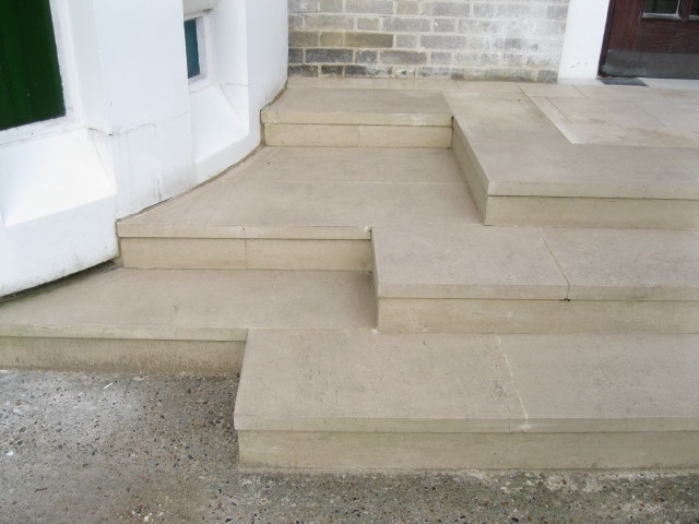 Portland Limestone Steps and Top Landing, St Scholastica's RC Church