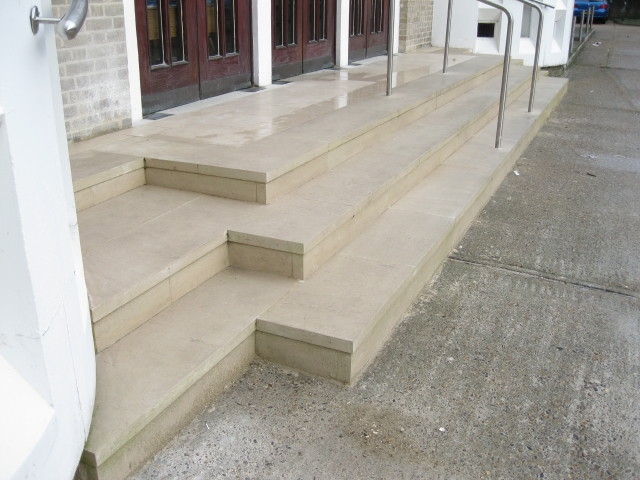 Portland Stone Steps and Limestone Platform, St Scholastica's RC Church