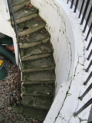 York Stone Stair Before Rebuild