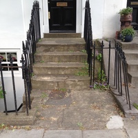 Unusual York Stone Steps Before Rebuild