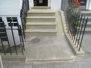 Unusual York Stone Steps One Year After Rebuild