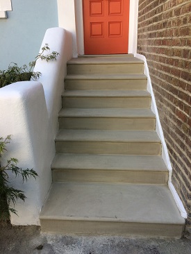 Waterproofed Stone Steps