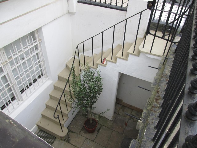 York Stone Basement Steps Rebuild